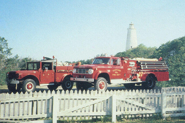 Ocracoke old historical fire truck