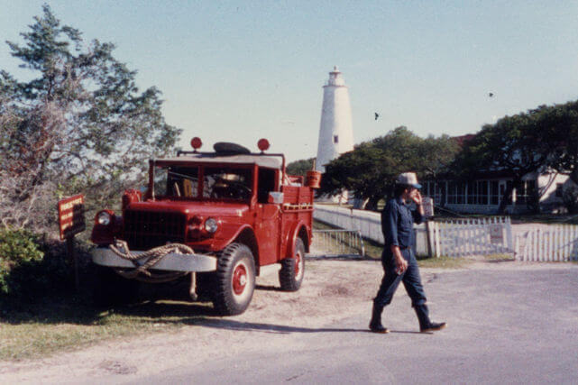 Ocracoke old historical fire truck