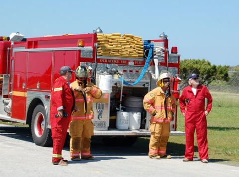 Ocracoke Volunteer Fire Department practice