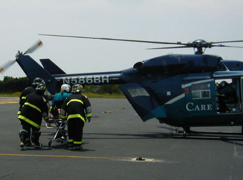 Ocracoke Volunteer Fire Department EMT practice